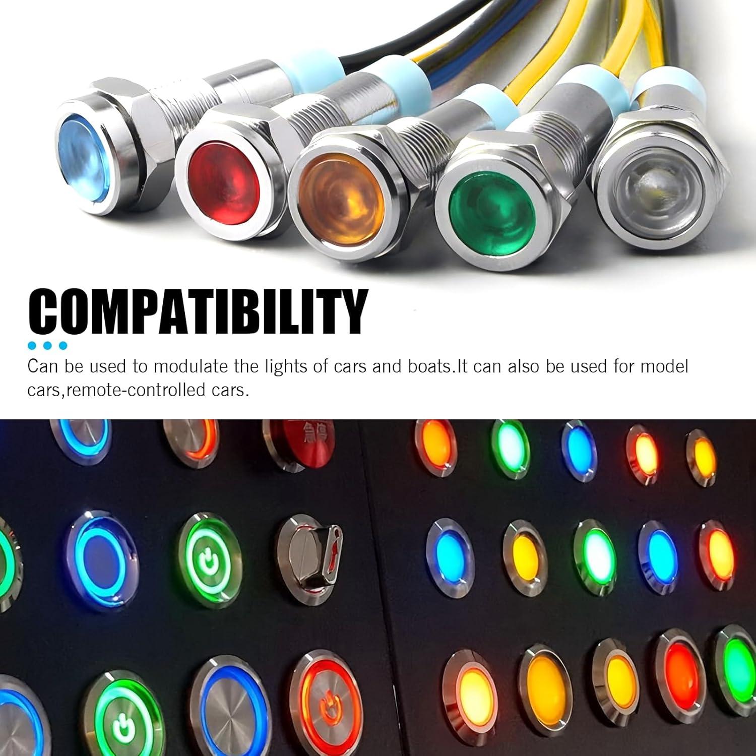 Set de 10 Bombillas LED Indicadoras Zikefest 110-220V Multicolor