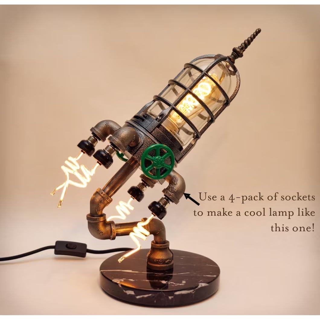 Soporte de lámpara de hierro fundido DIY Bowen E12 75W