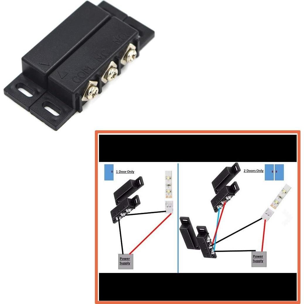 Interruptor Magnético de Puerta SpzcdZa - 5 Conjuntos NC/NO