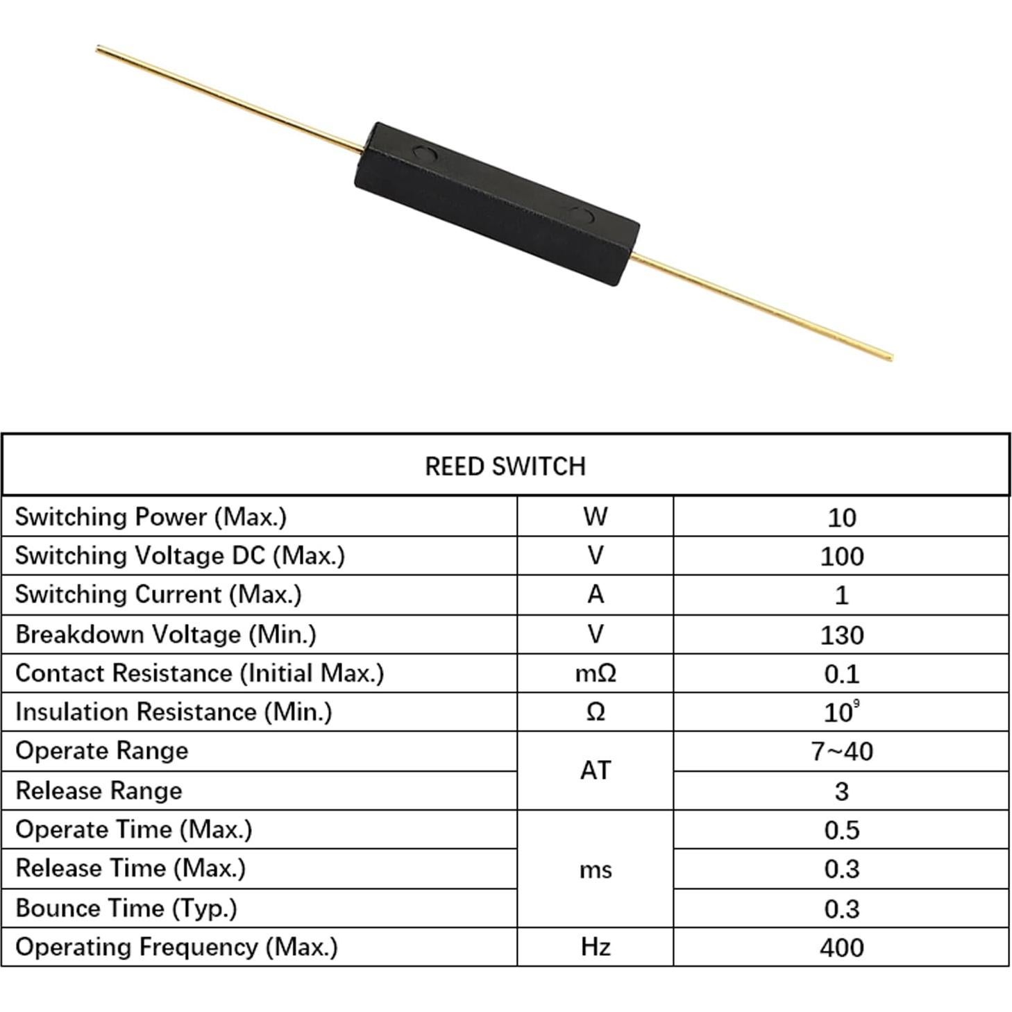 Interruptor Reed Magnético Pungo Info 14mm N/O 10 Piezas