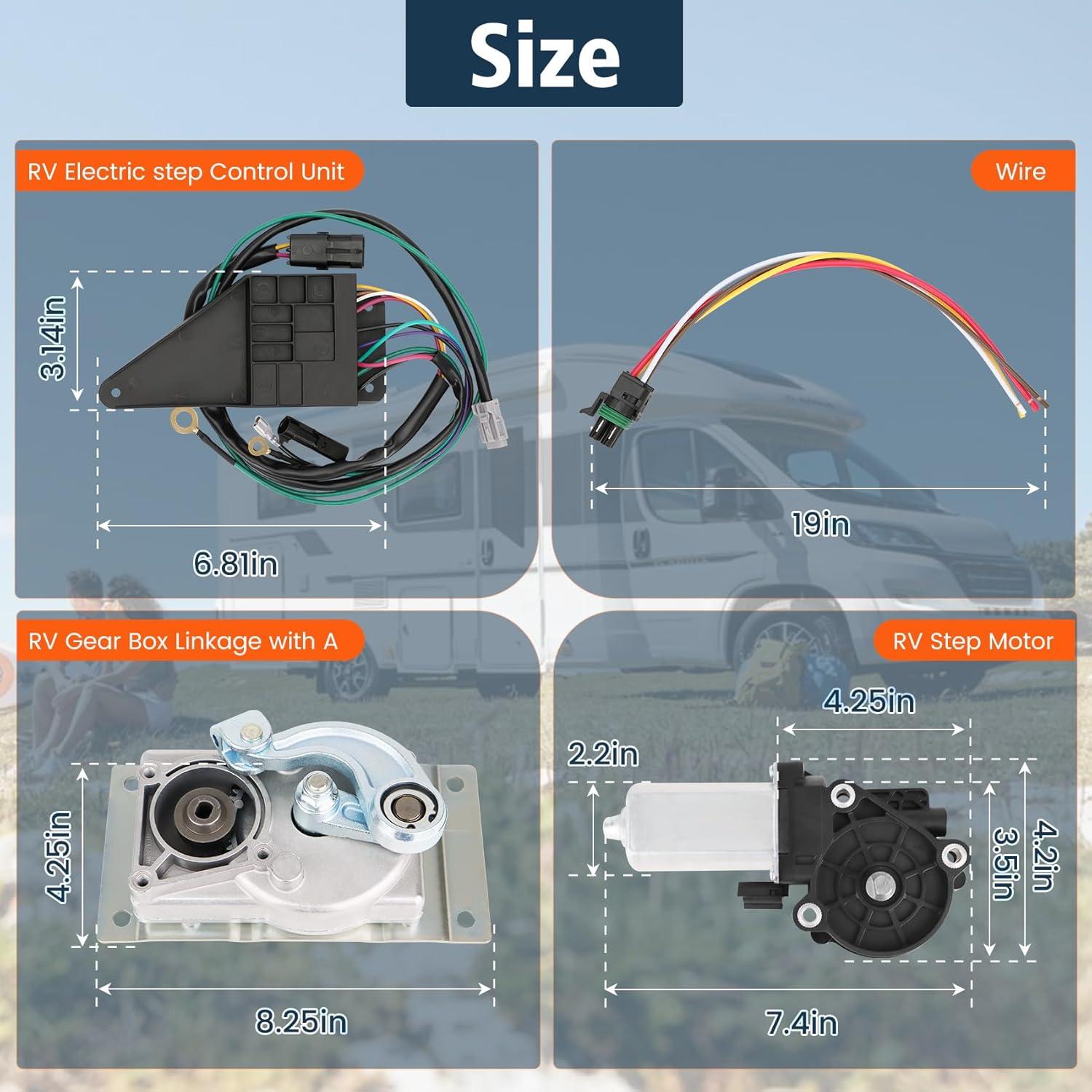 Kit de Conversión Motor Escalones RV Sobalai 12V Compatible Kwikee