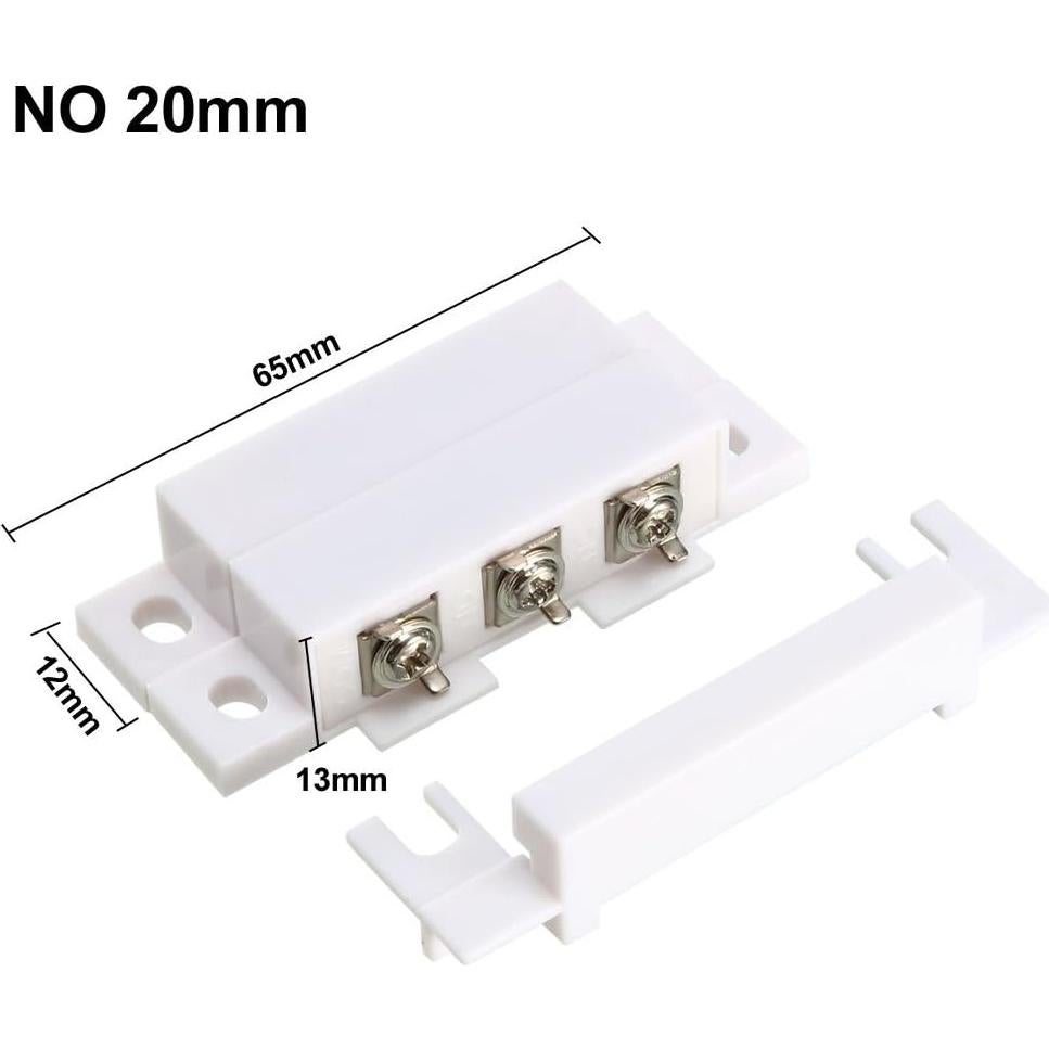 Interruptor de Puerta Magnético NC uxcell 2 Piezas Blanco