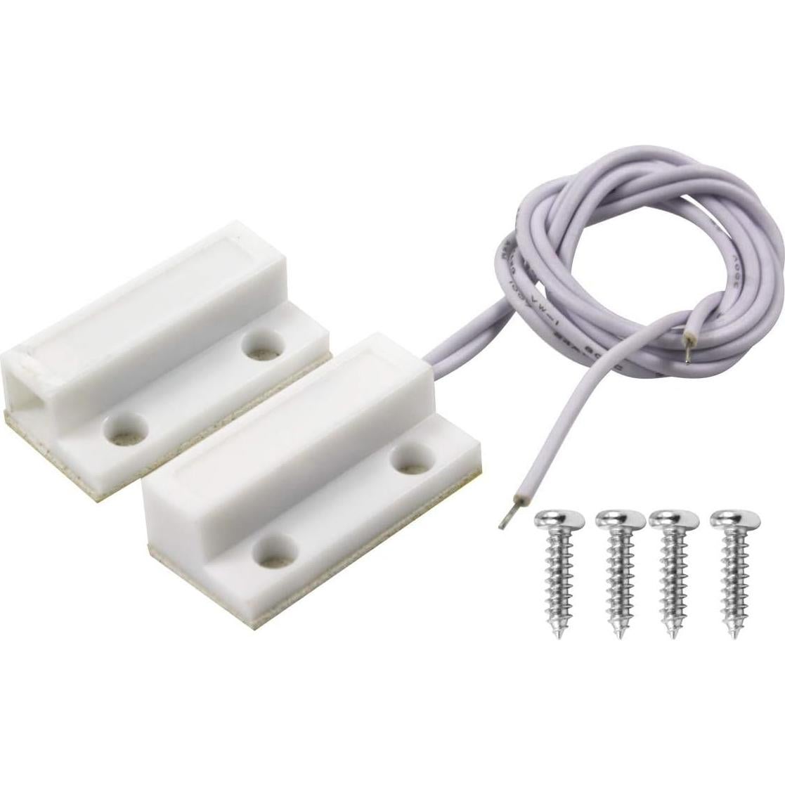 Sensor de Puerta Magnético Manesi MC-38 Cableado NC Blanco
