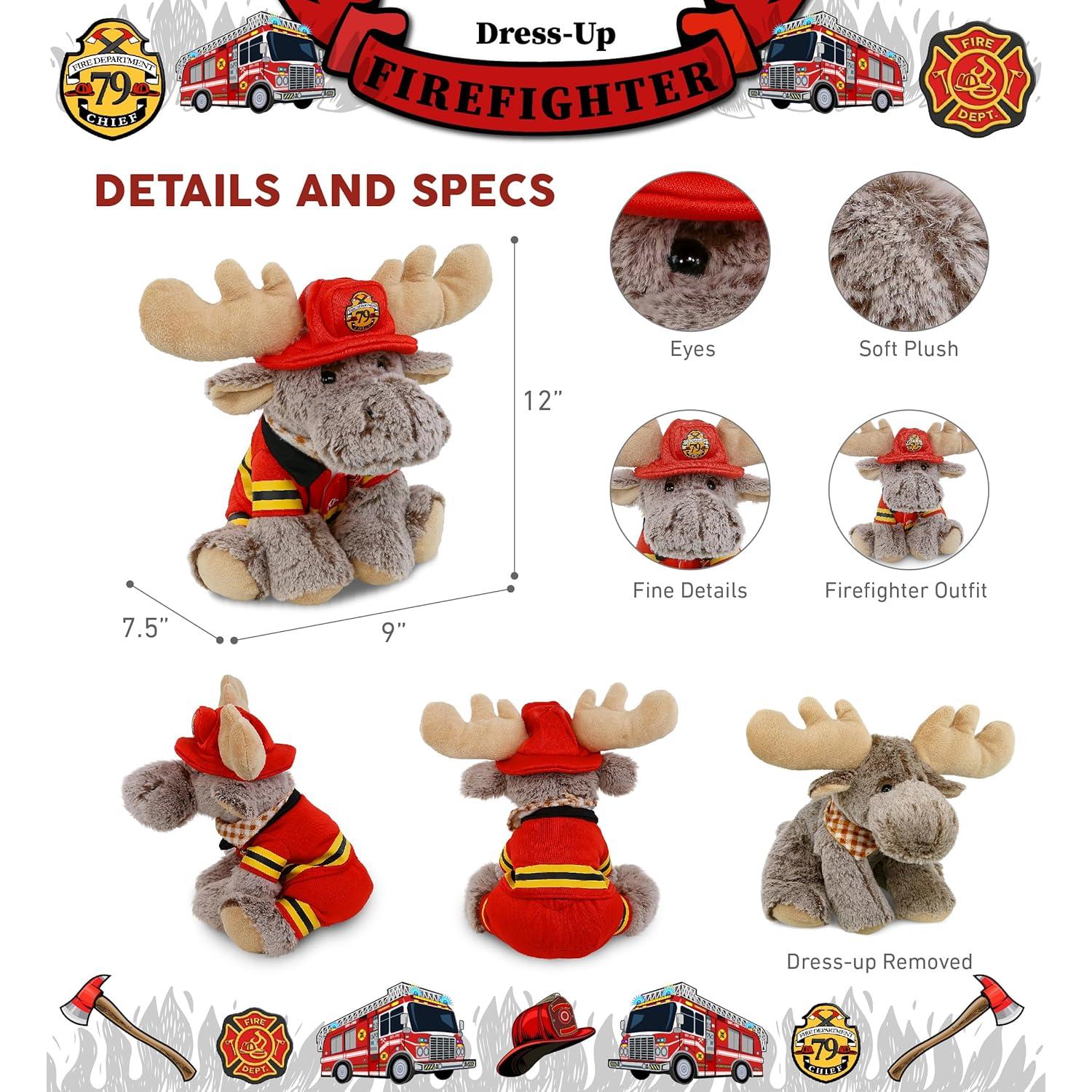 DolliBu Reno Bombero Peluche Personalizable 20 cm