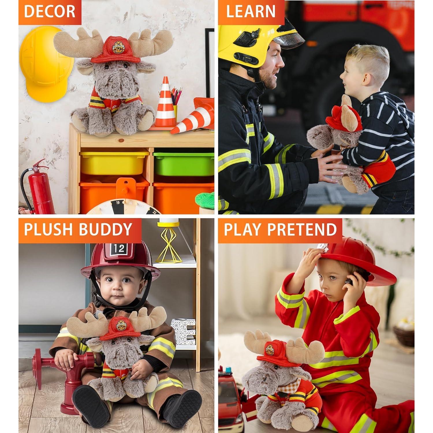 DolliBu Reno Bombero Peluche Personalizable 20 cm