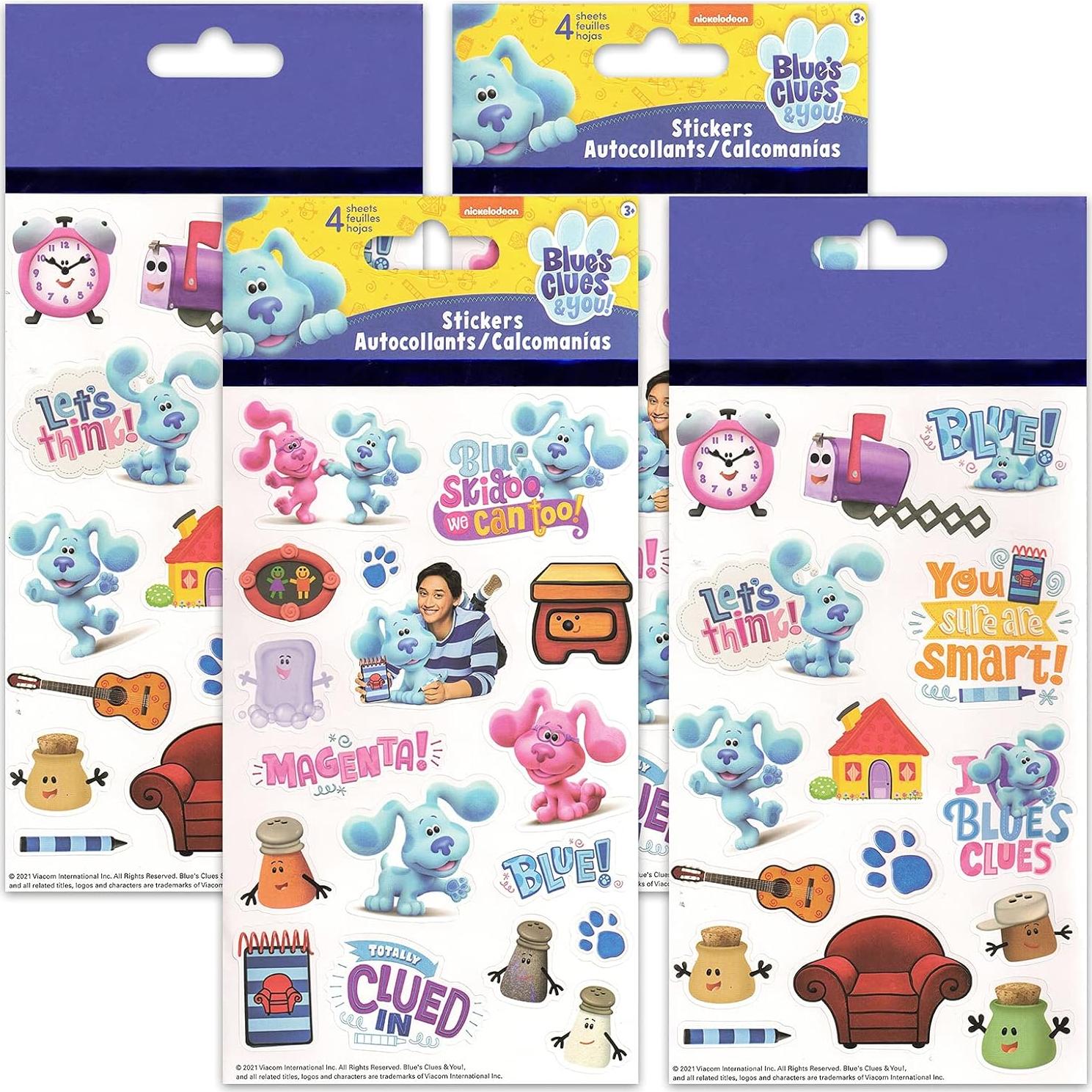 Conjunto de Stickers de Blue's Clues y Paw Patrol - 8 Hojas