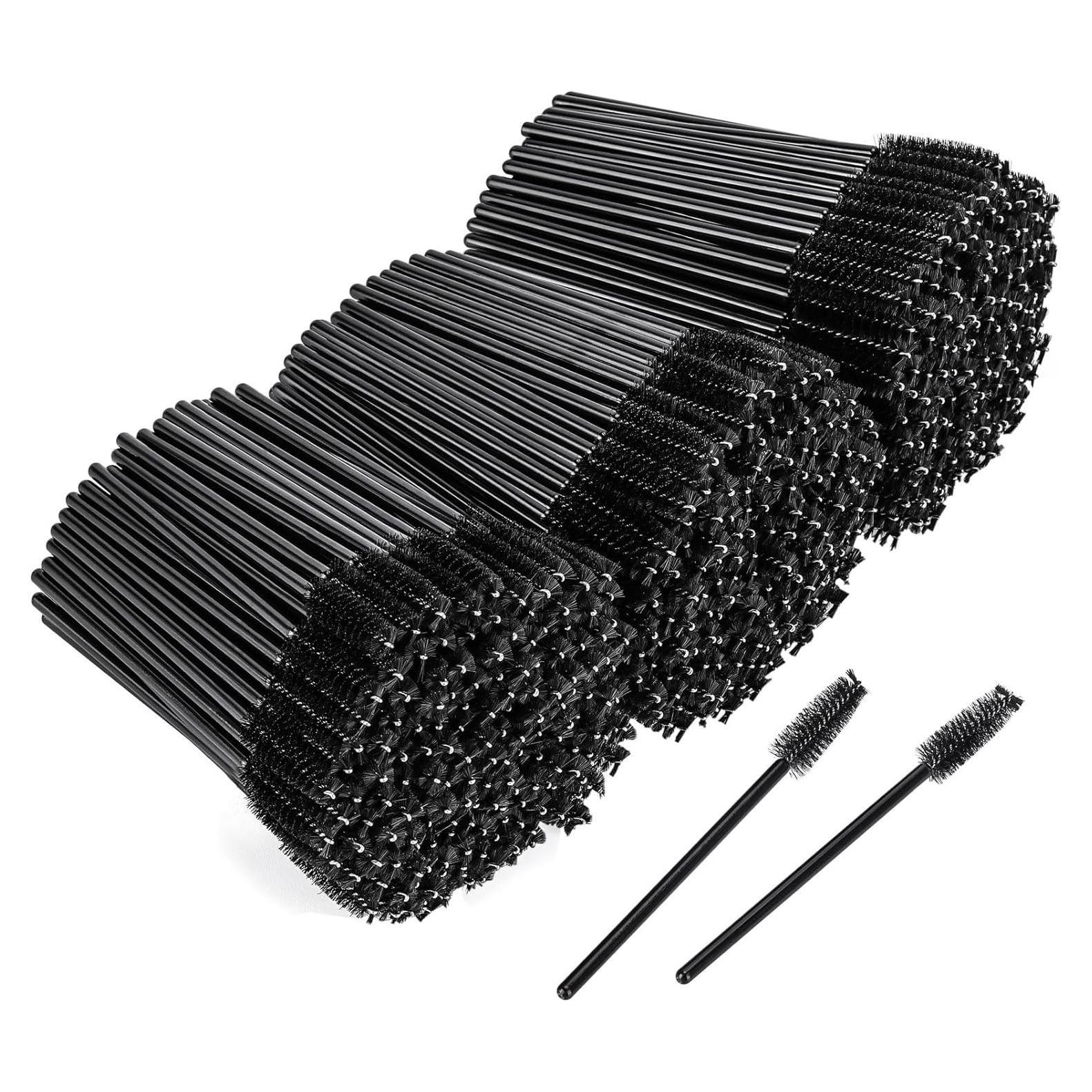 BTYMS 500 Varitas Desechables Cepillos de Pestañas - Negro