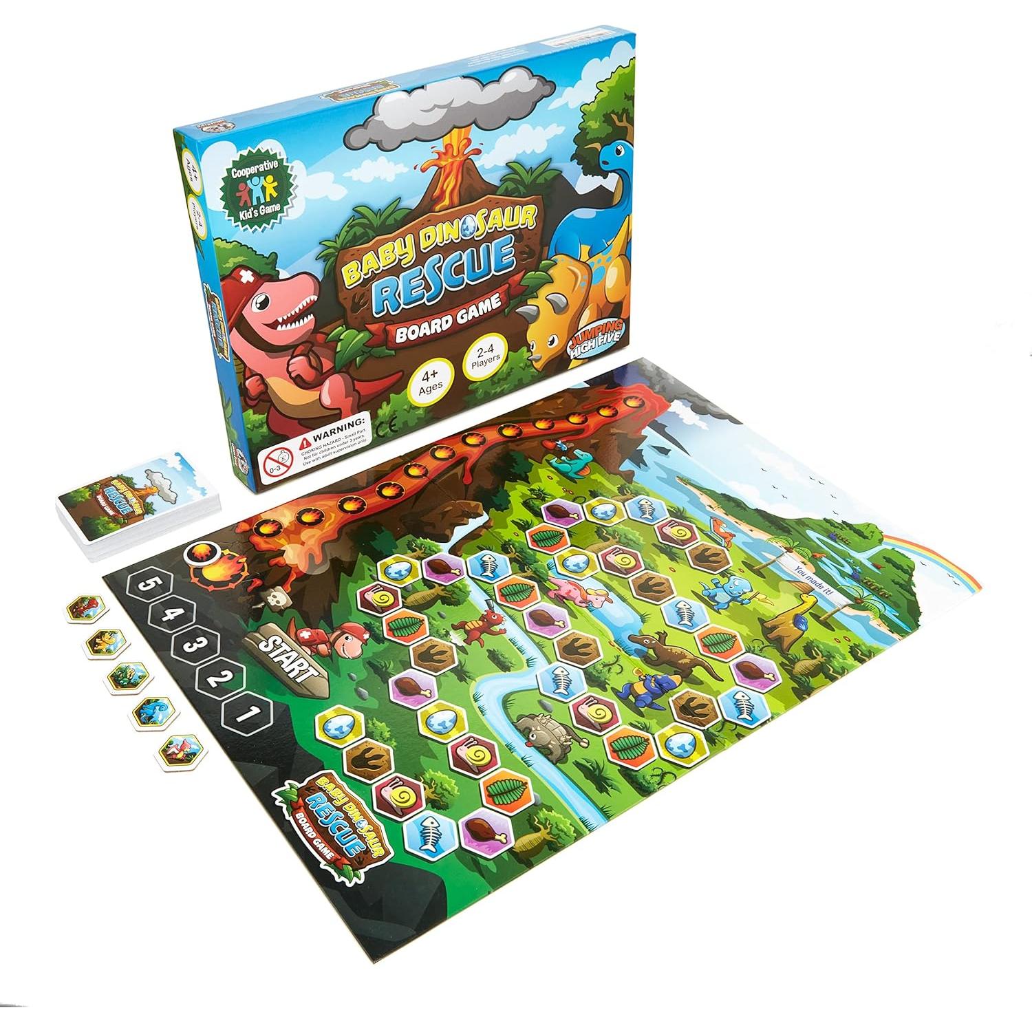 Juego de Mesa Cooperativo Rescate de Dinosaurios Jumping High Five