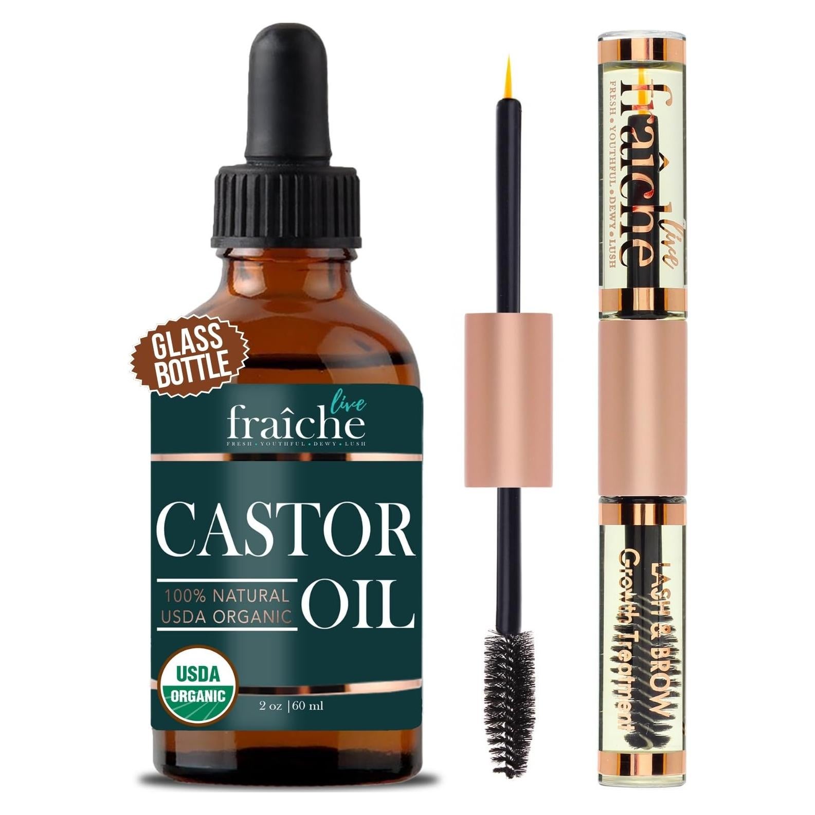 Aceite de Ricino Orgánico Live Fraiche 60 ml + Tubo Gratis