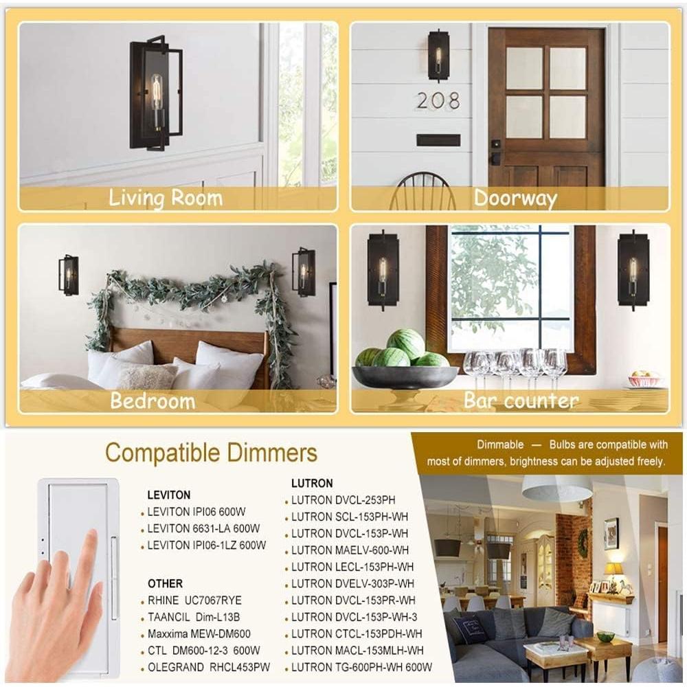 Bombilla LED E26 Regulable 8W 3000K Blanca Suave 6 Pack