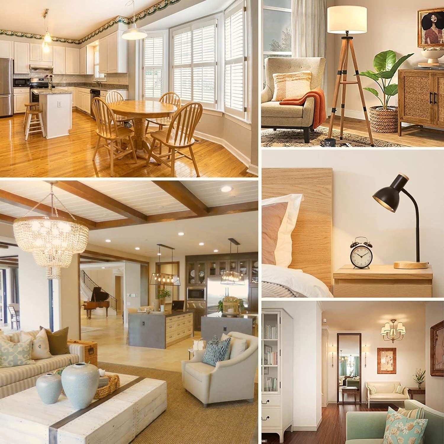 Bombilla LED E26 Regulable 8W 3000K Blanca Suave 6 Pack