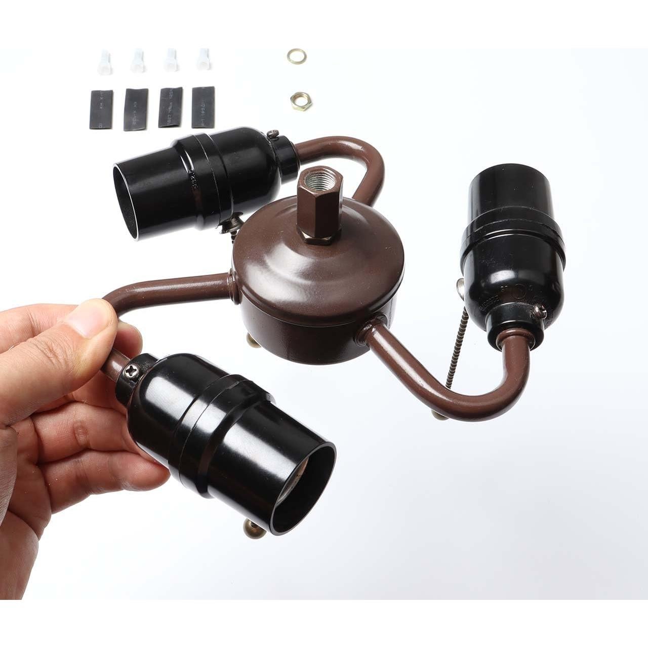 Agrupación de Portalámparas Bieye SC02 E26 3-Luz Marrón