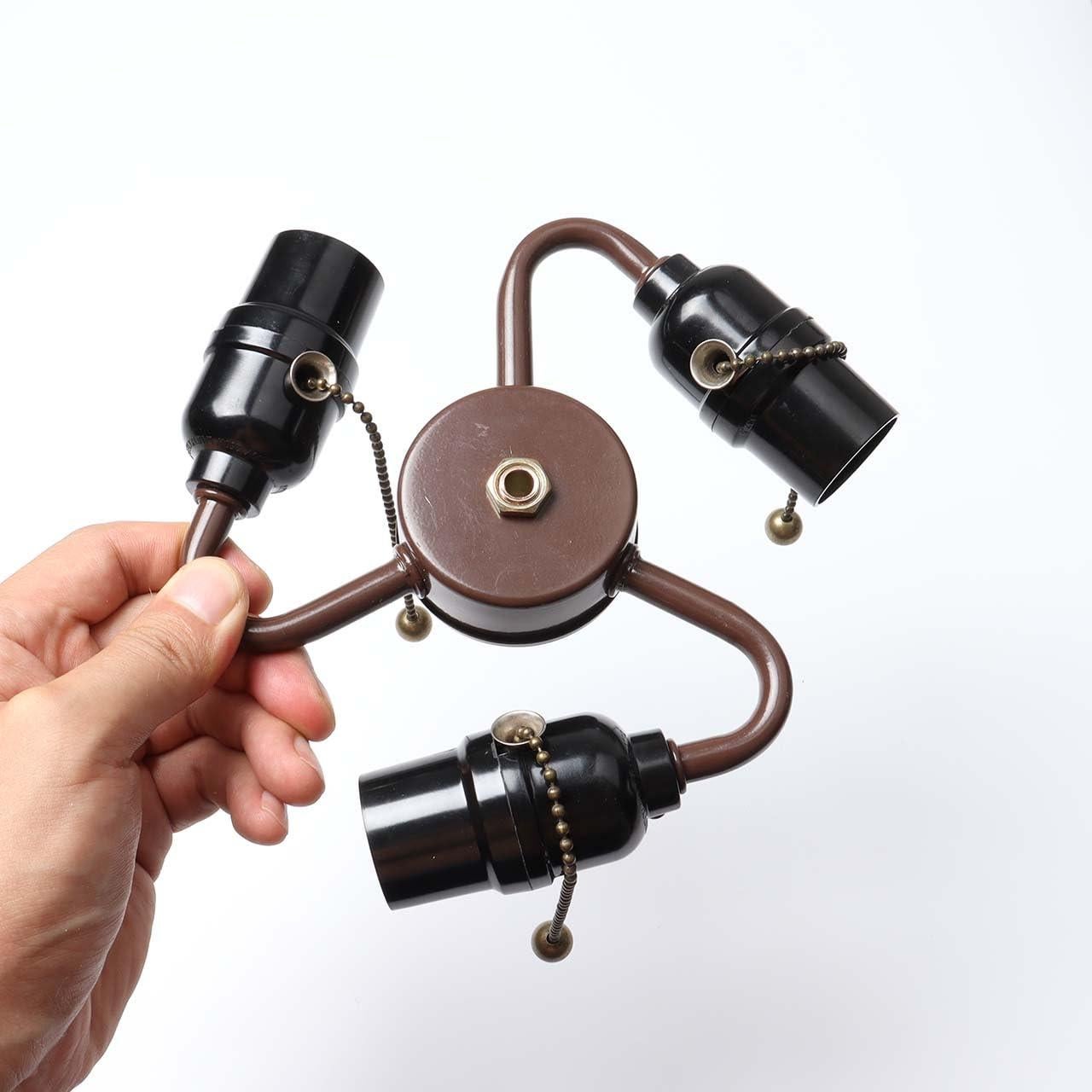 Agrupación de Portalámparas Bieye SC02 E26 3-Luz Marrón