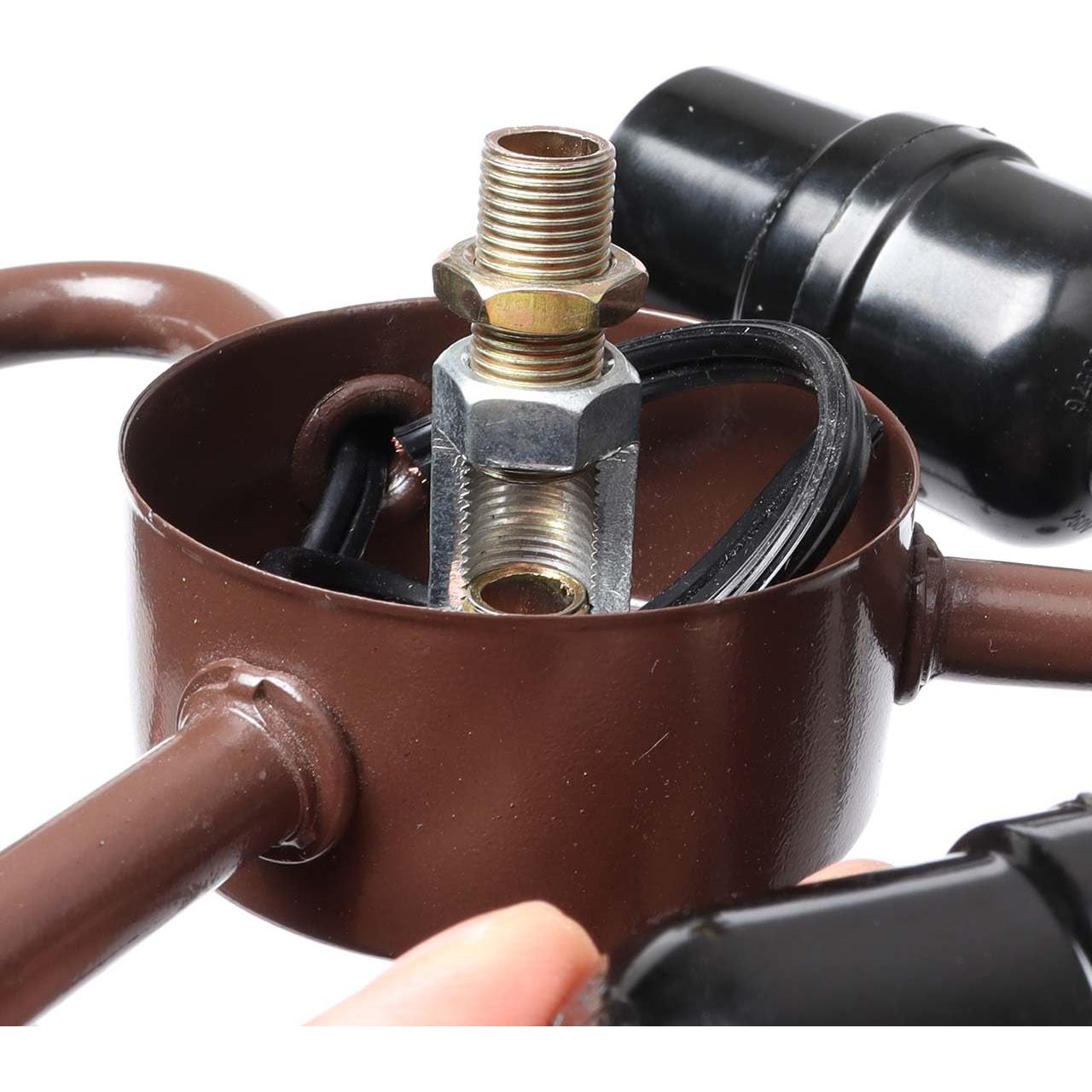 Agrupación de Portalámparas Bieye SC02 E26 3-Luz Marrón