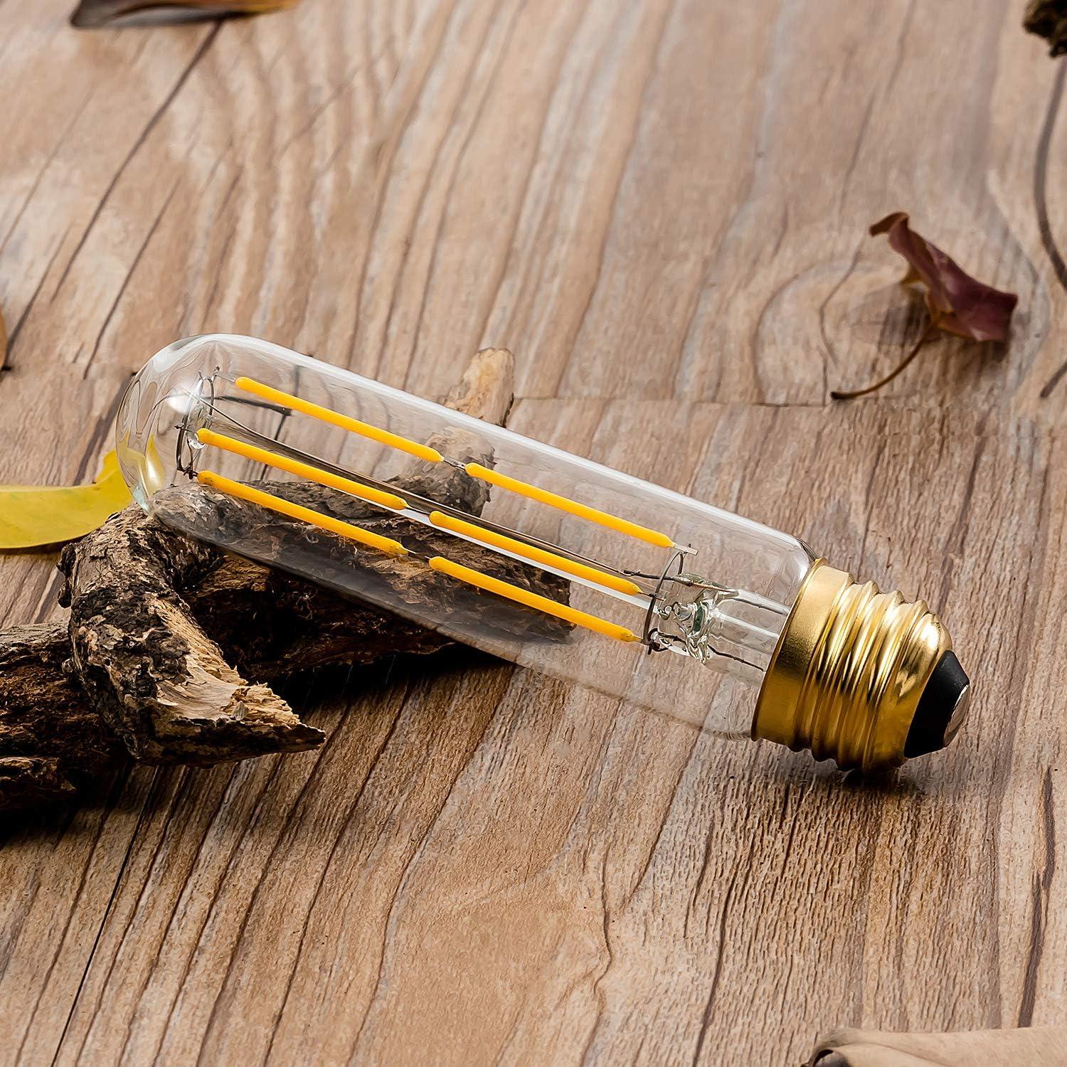 Bombilla LED Edison Dimmable E26 6W Blanco 4000K - Paquete de 4