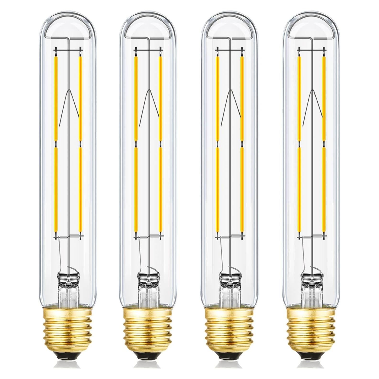 Bombilla LED T10 8W E26 Regulable 4000K 800lm Paquete de 4