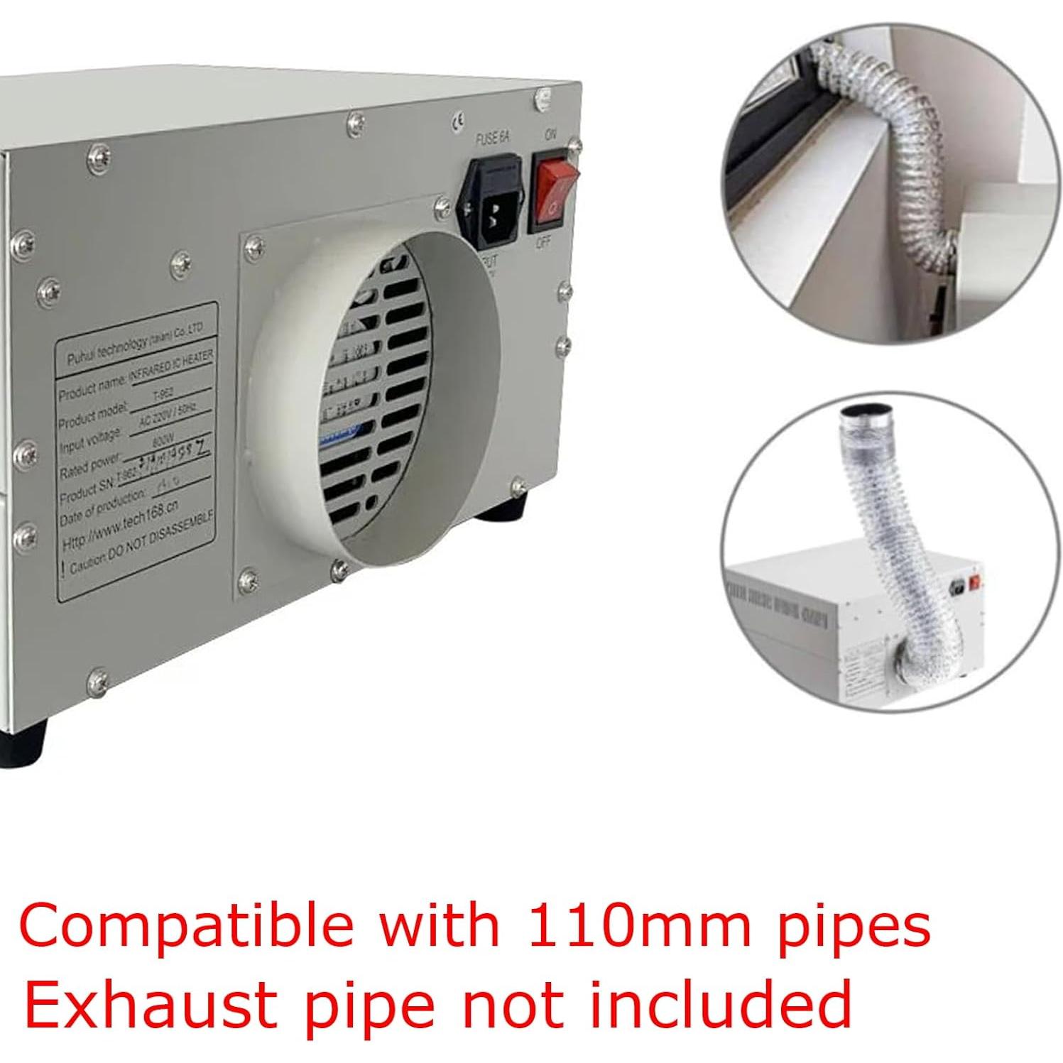 Horno de Reflujo T962A 1500W Infrarrojo 30x32 cm PCB