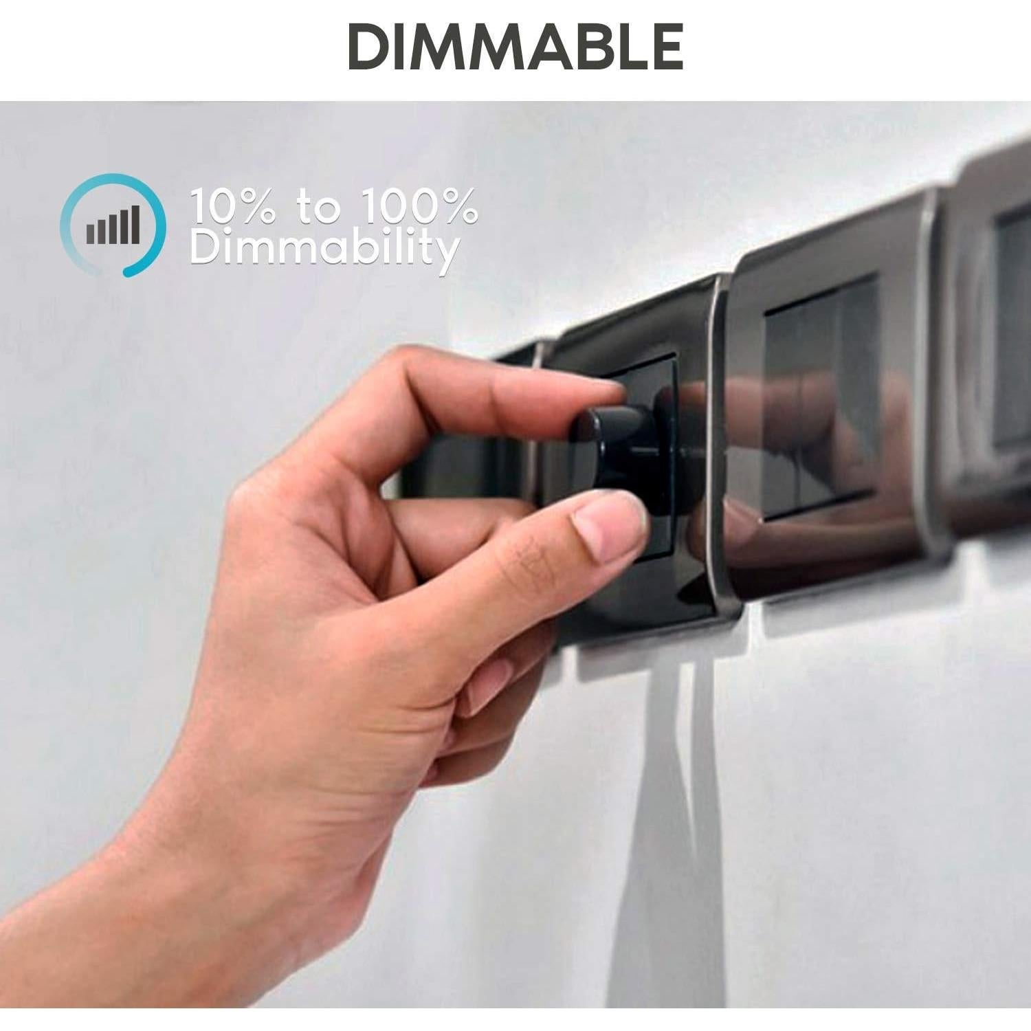 Bombilla LED Regulable Leools 8W E26 4000K 225mm Paquete de 4