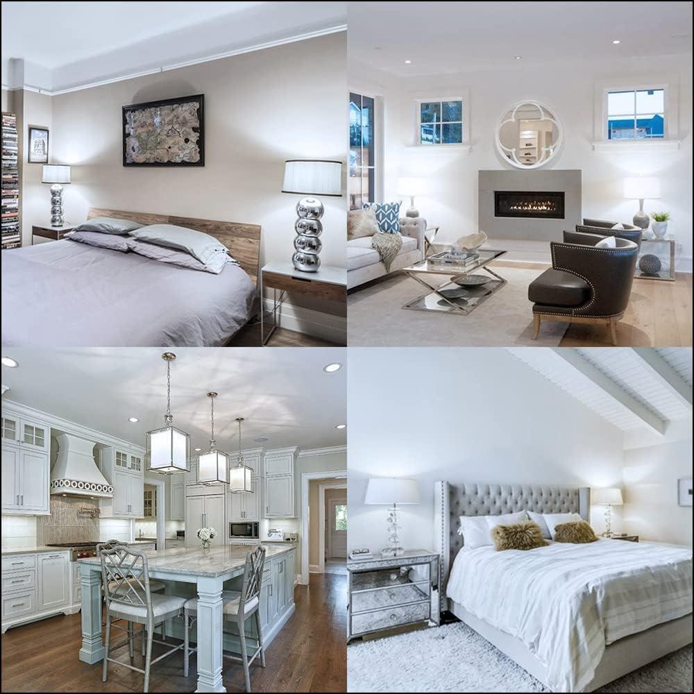 Bombilla LED Regulable Leools 8W E26 4000K 225mm Paquete de 4