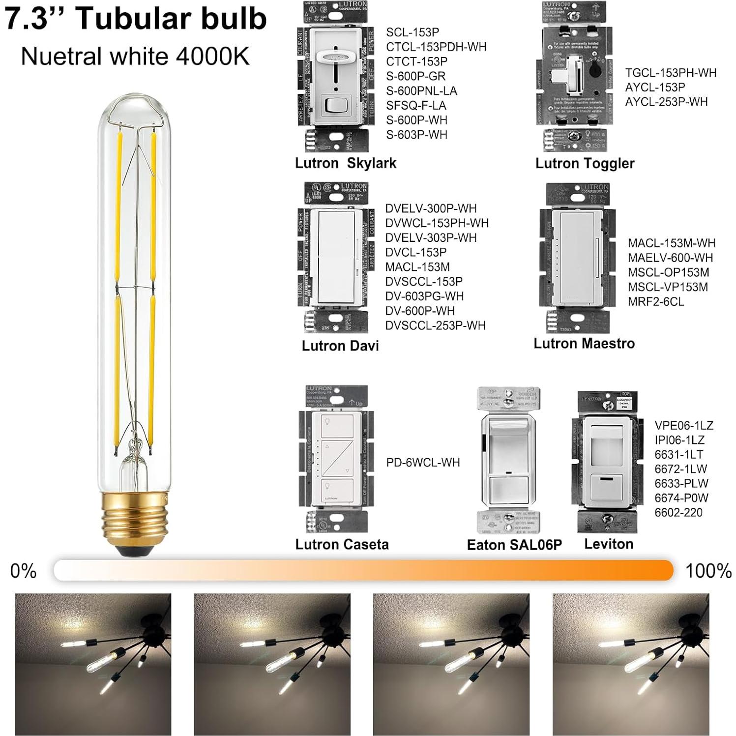 Bombilla LED E26 Arberlic 6W 4000K 600lm Regulable Paquete de 6