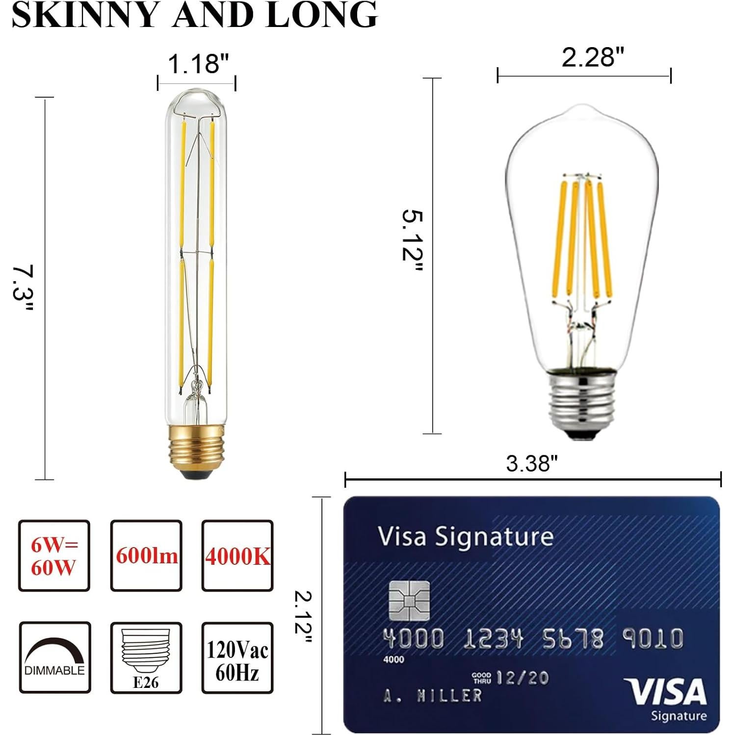 Bombilla LED E26 Arberlic 6W 4000K 600lm Regulable Paquete de 6