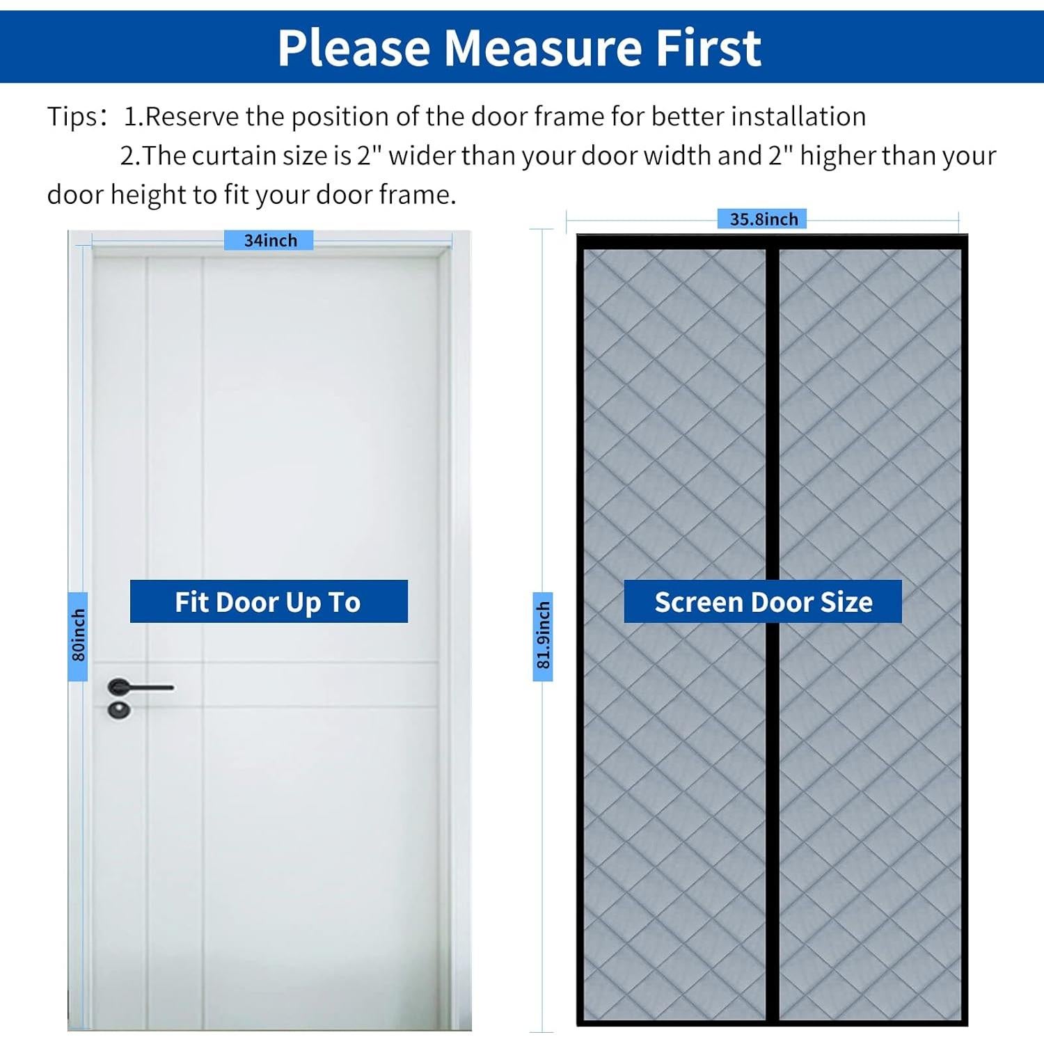 Cortina de Puerta Aislada Magnética Veanusiver 90.92 x 207.6 cm