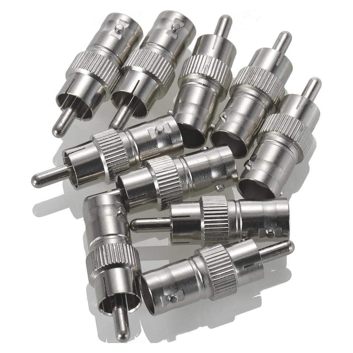 Paquete de 10 Adaptadores BNC a RCA Warmstor para CCTV