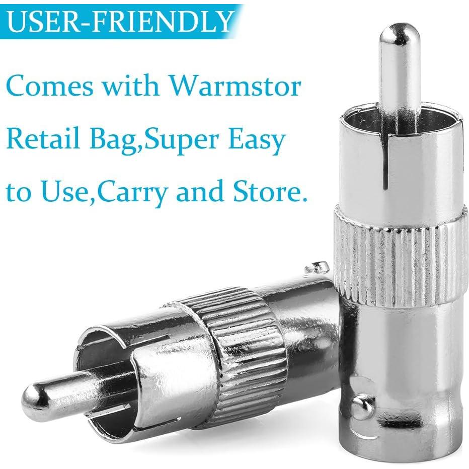 Paquete de 10 Adaptadores BNC a RCA Warmstor para CCTV