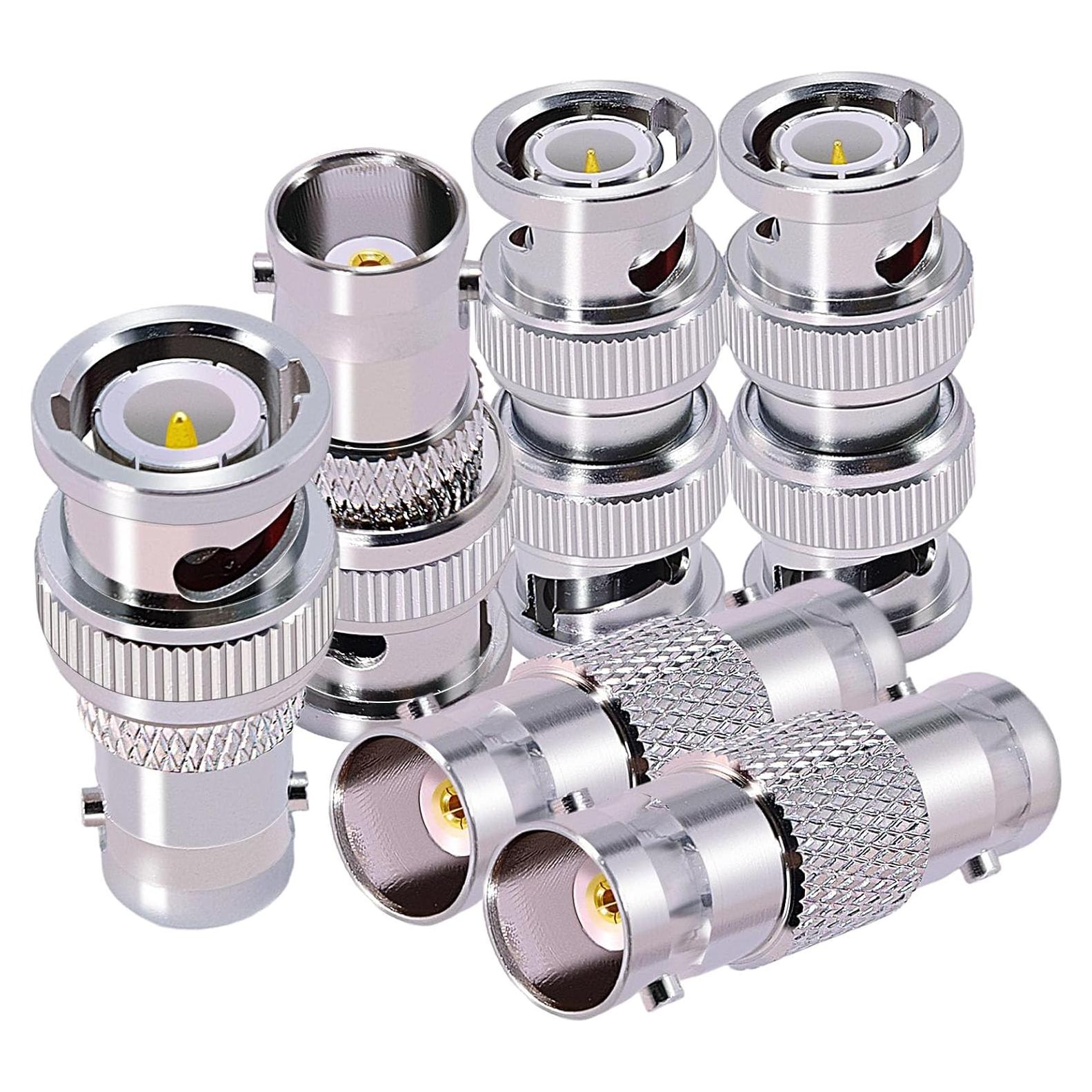 Kit 6 Adaptadores BNC Macho/Hembra CNARIO para CCTV