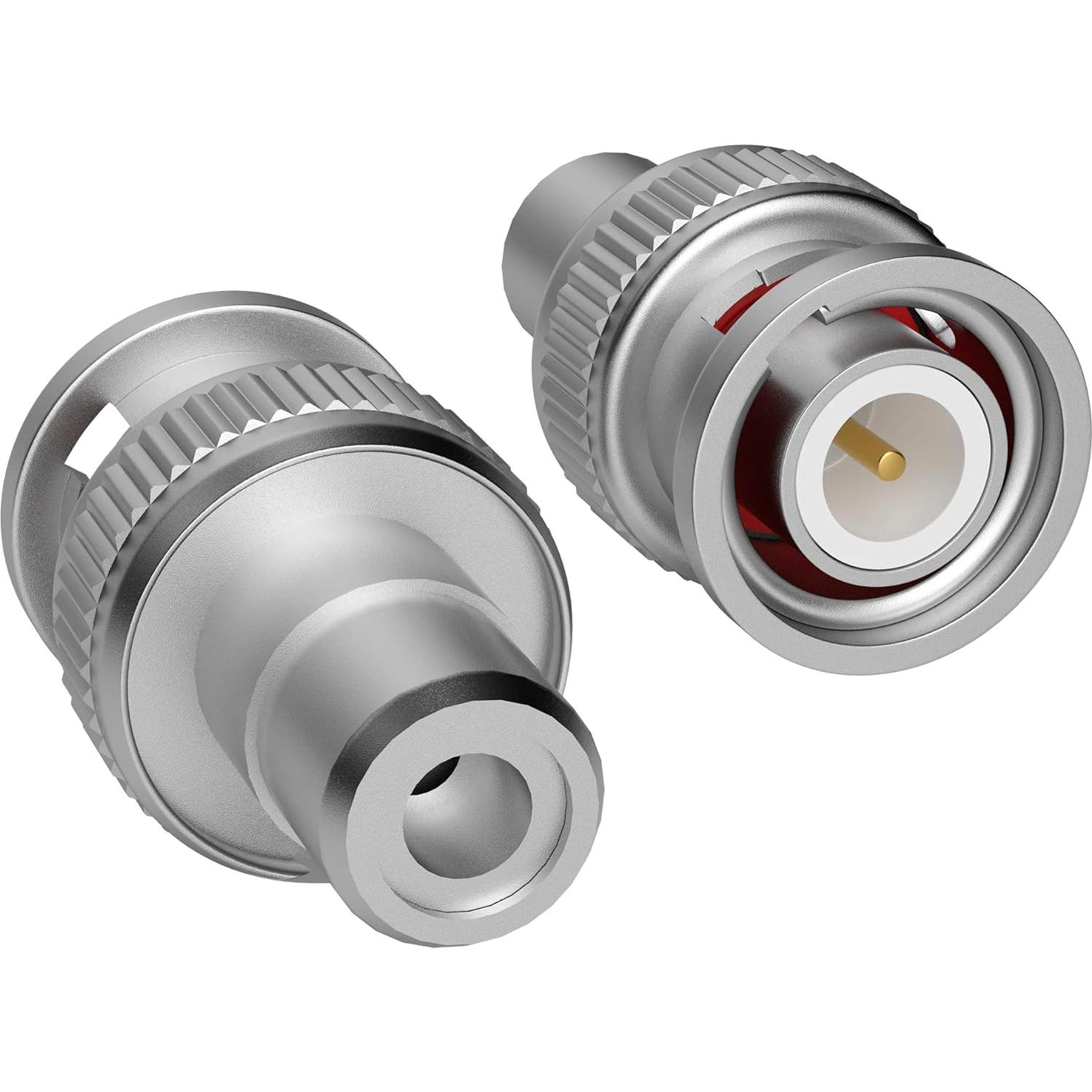 Adaptador BNC a RCA Elecan 6 Piezas Coaxial para CCTV