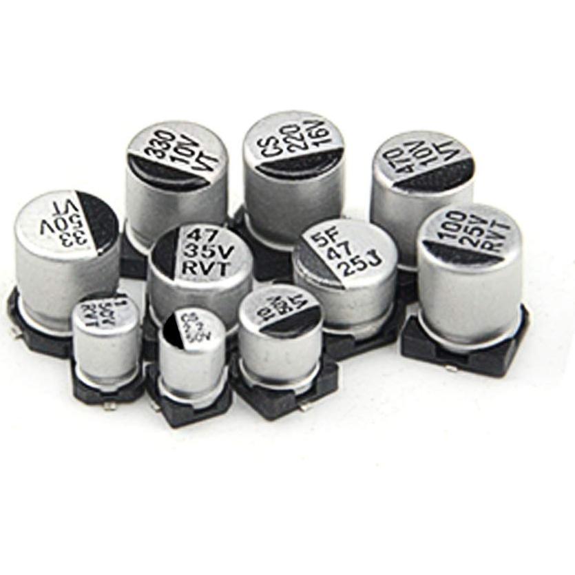 Kit de 200 Capacitores Electrolíticos SMD 1uF a 470uF XLX