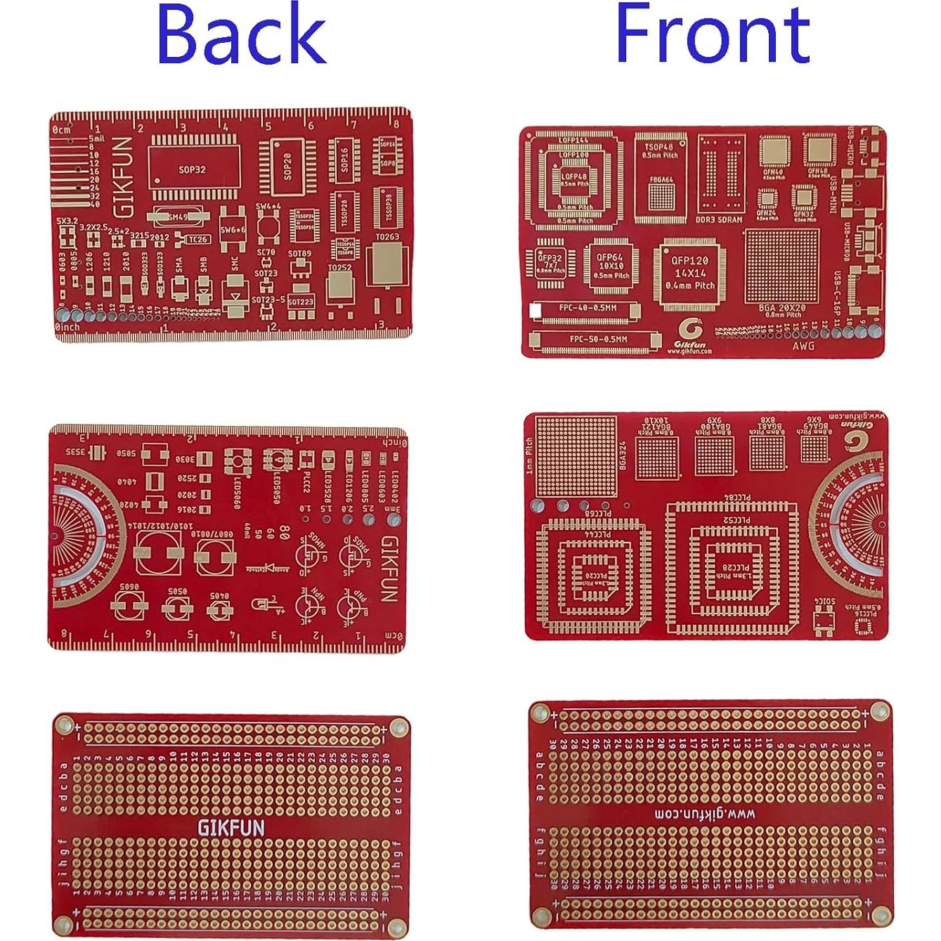 Regla de Circuito PCB Multifuncional Gikfun GK1024 8cm 7.62cm