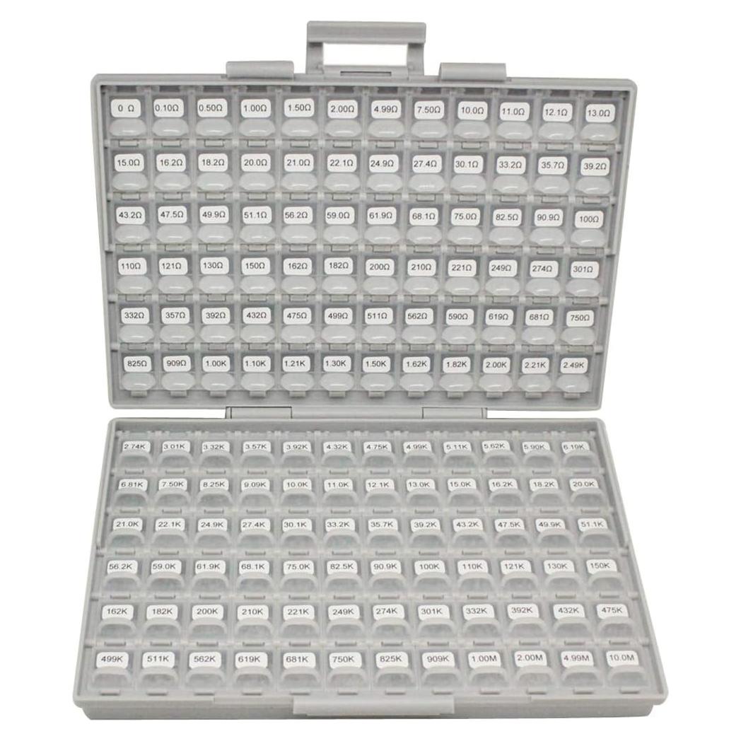 Kit de Resistores SMD 0201 AideTek 144 Valores 1% 14400 pcs