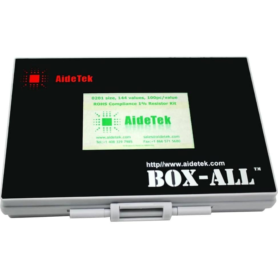 Kit de Resistores SMD 0201 AideTek 144 Valores 1% 14400 pcs