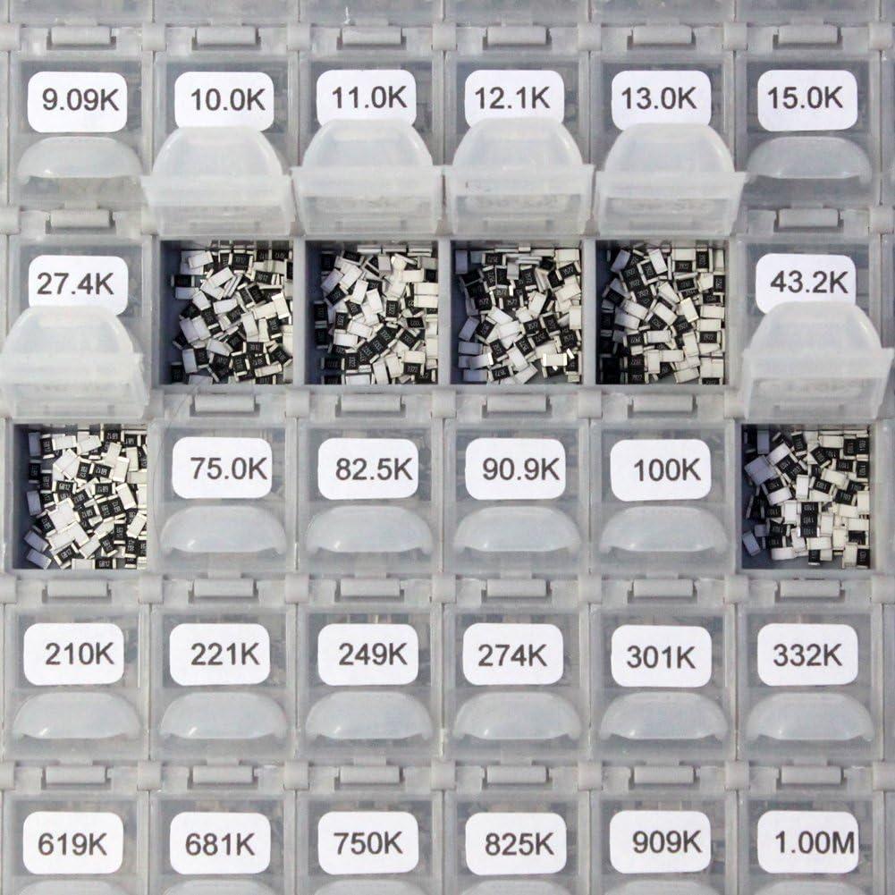 Kit de Resistores SMD 0201 AideTek 144 Valores 1% 14400 pcs