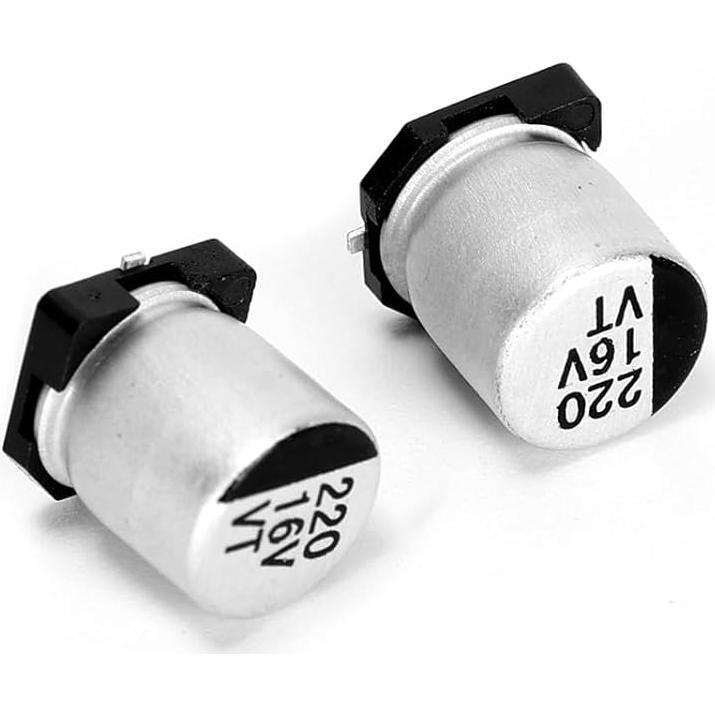 20 Capacitores Electrolíticos SMD 220uF 16V Ruimou para Electrónica