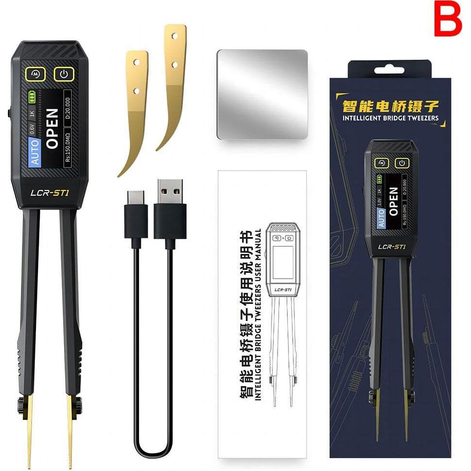 Medidor LCR Inteligente Genérico LCR-ST1 con Pinzas y Bolsa