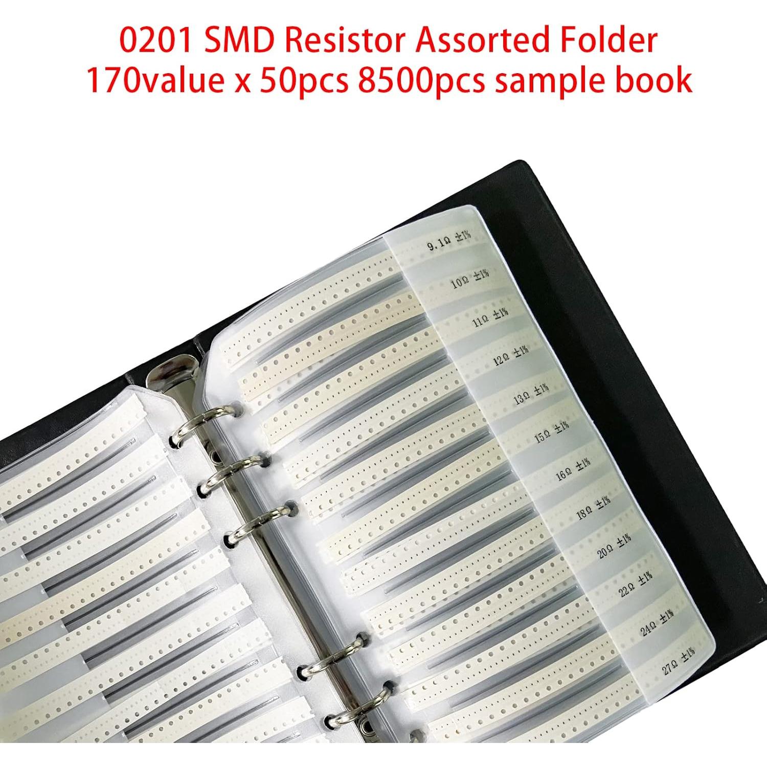 Kit de Resistencias SMD 0201 Easyscen 170 Valores 50pcs