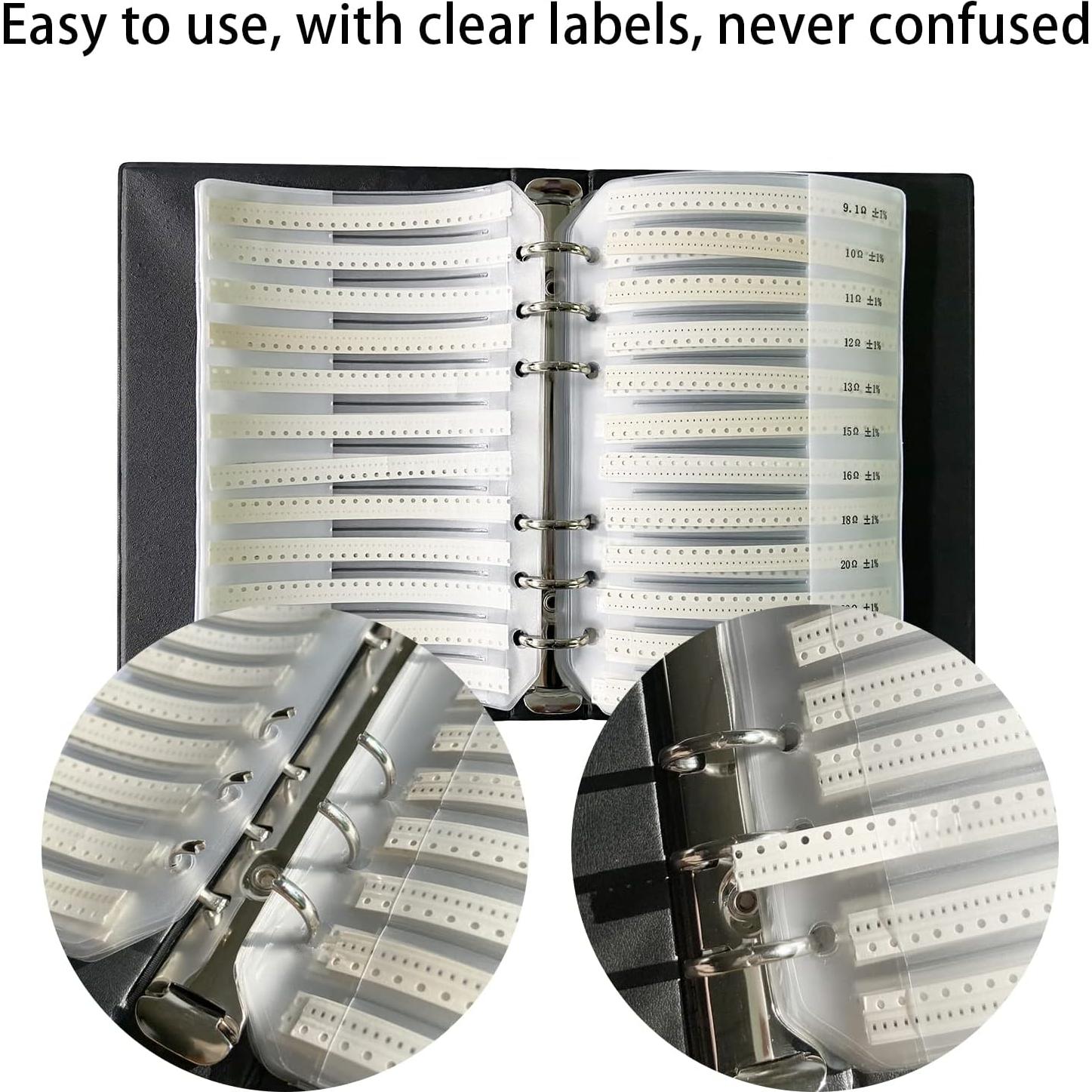 Kit de Resistencias SMD 0201 Easyscen 170 Valores 50pcs