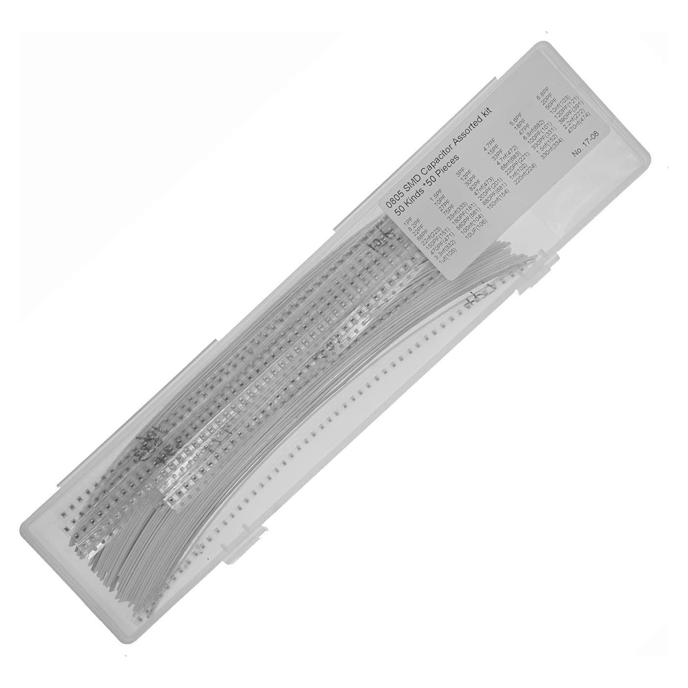 Kit de Capacitores SMD 0805 Mericda 2500 Piezas Variados