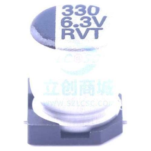 20 Capacitores Electrolíticos SMD 330uF 6.3V 6.3x7.7mm