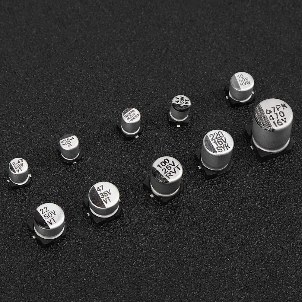 Kit de 165 Capacitores Electrolíticos Aluminio LiebeWH 0.47uF-470uF