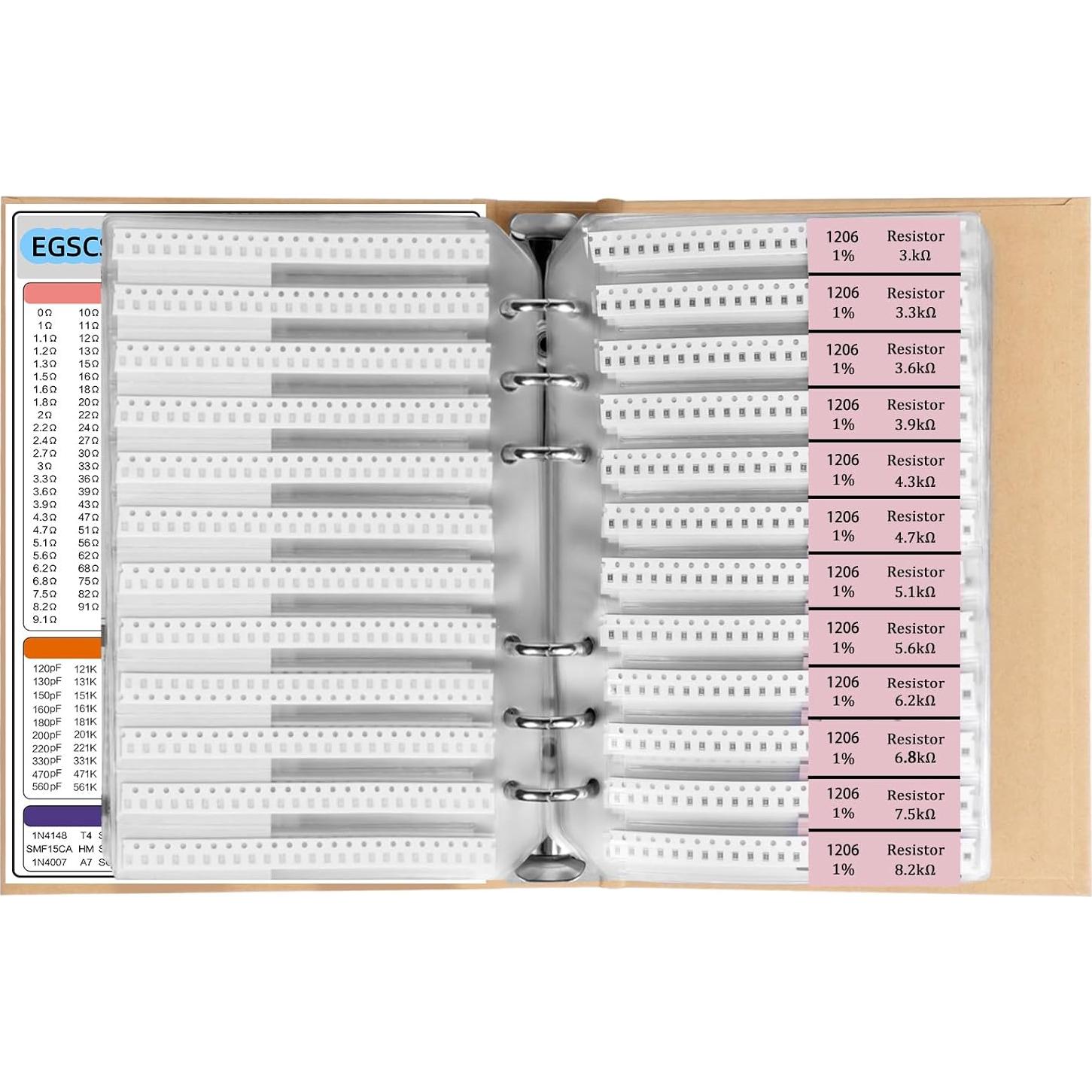 Kit de Componentes SMD 5600Pcs EGSCST 1206 - Resistencias y Más