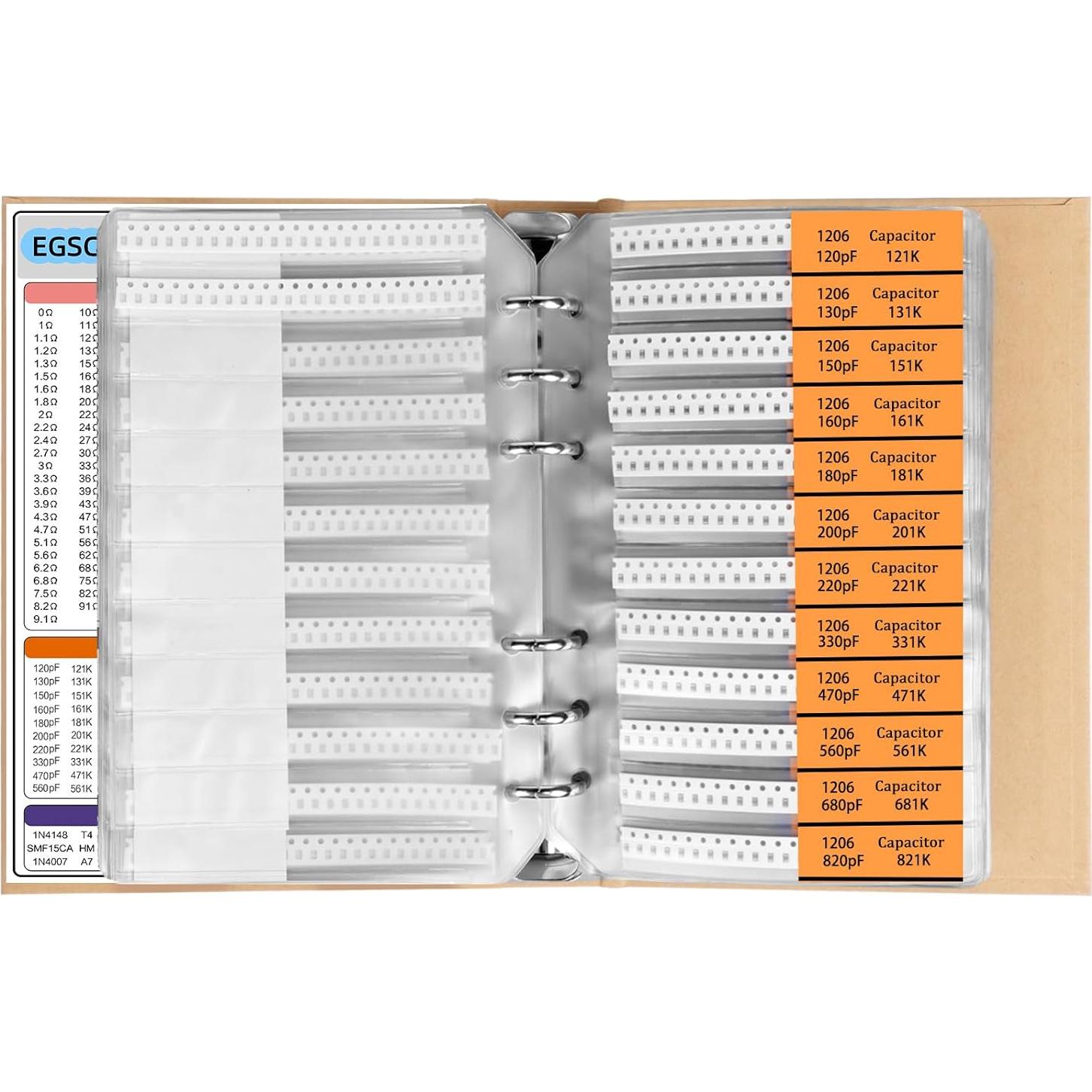 Kit de Componentes SMD 5600Pcs EGSCST 1206 - Resistencias y Más