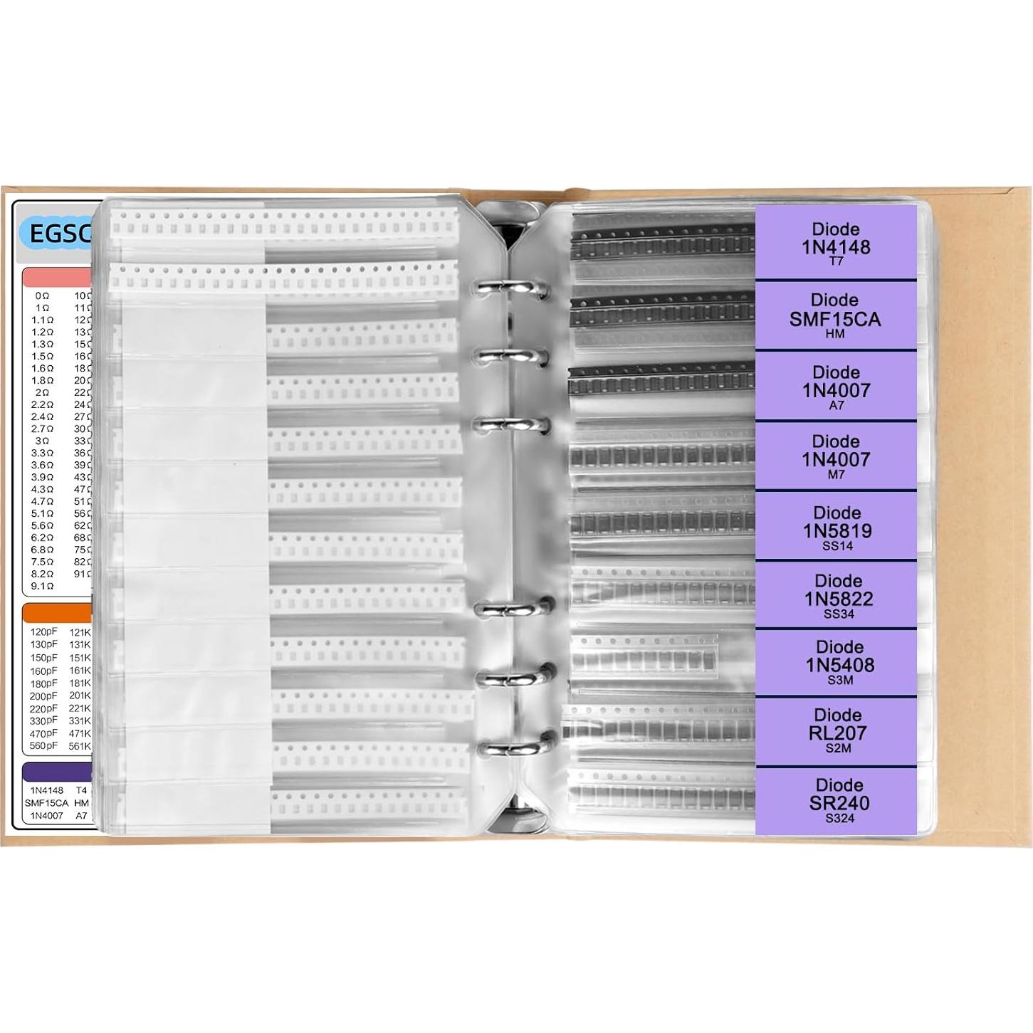 Kit de Componentes SMD 5600Pcs EGSCST 1206 - Resistencias y Más