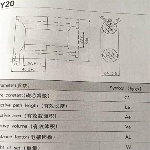 Núcleo Ferrita Transformador Aislador Bead UY20 UR64 0.7kg