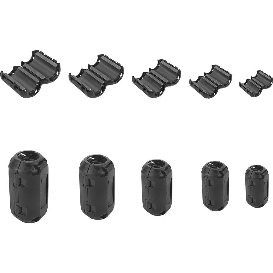 Ceedmon 20 Clips de Ferrita RFI EMI para Cable 3-13mm Negro