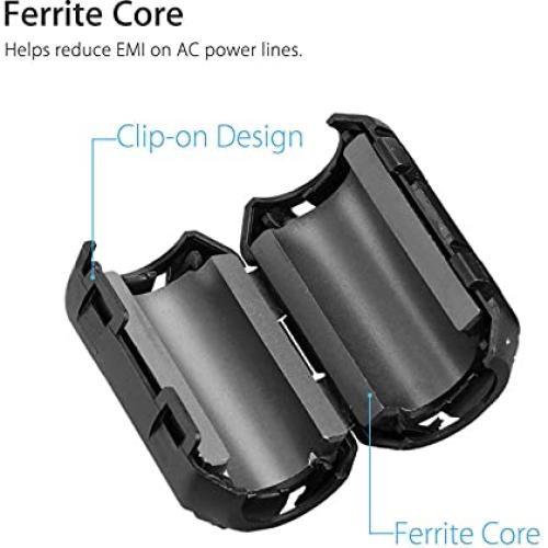 Ceedmon 20 Clips de Ferrita RFI EMI para Cable 3-13mm Negro