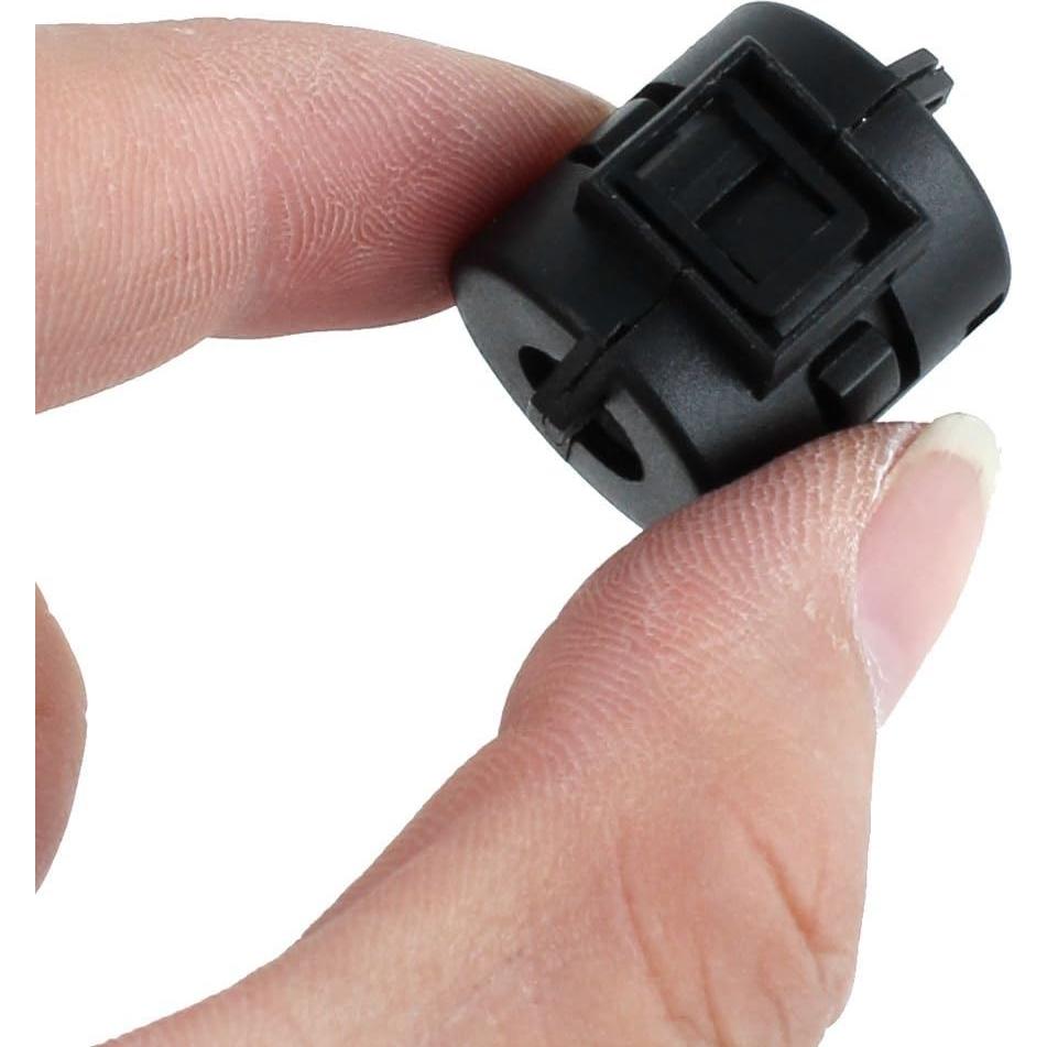 Núcleo de Anillo de Ferrita uxcell 6 Piezas 8mm Negro