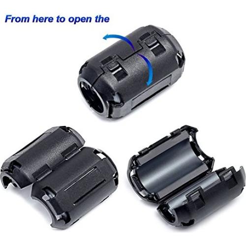 20 Clips de Cable de Ferrita FORSUN para Reducción de Ruido